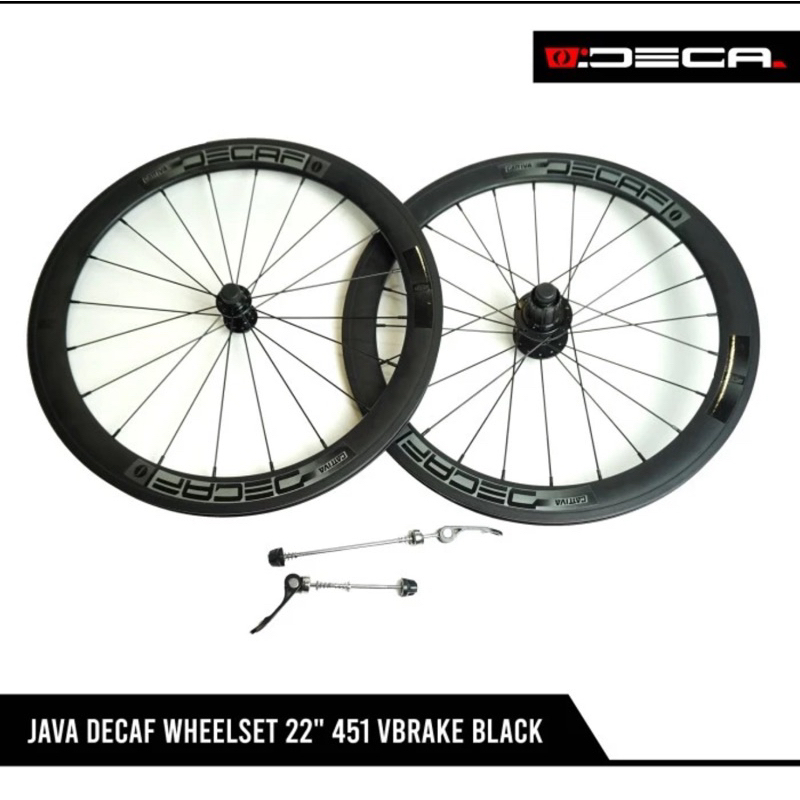 DL. JAVA DECAF WHEELSET 22” 451 VBRAKE - BLACK