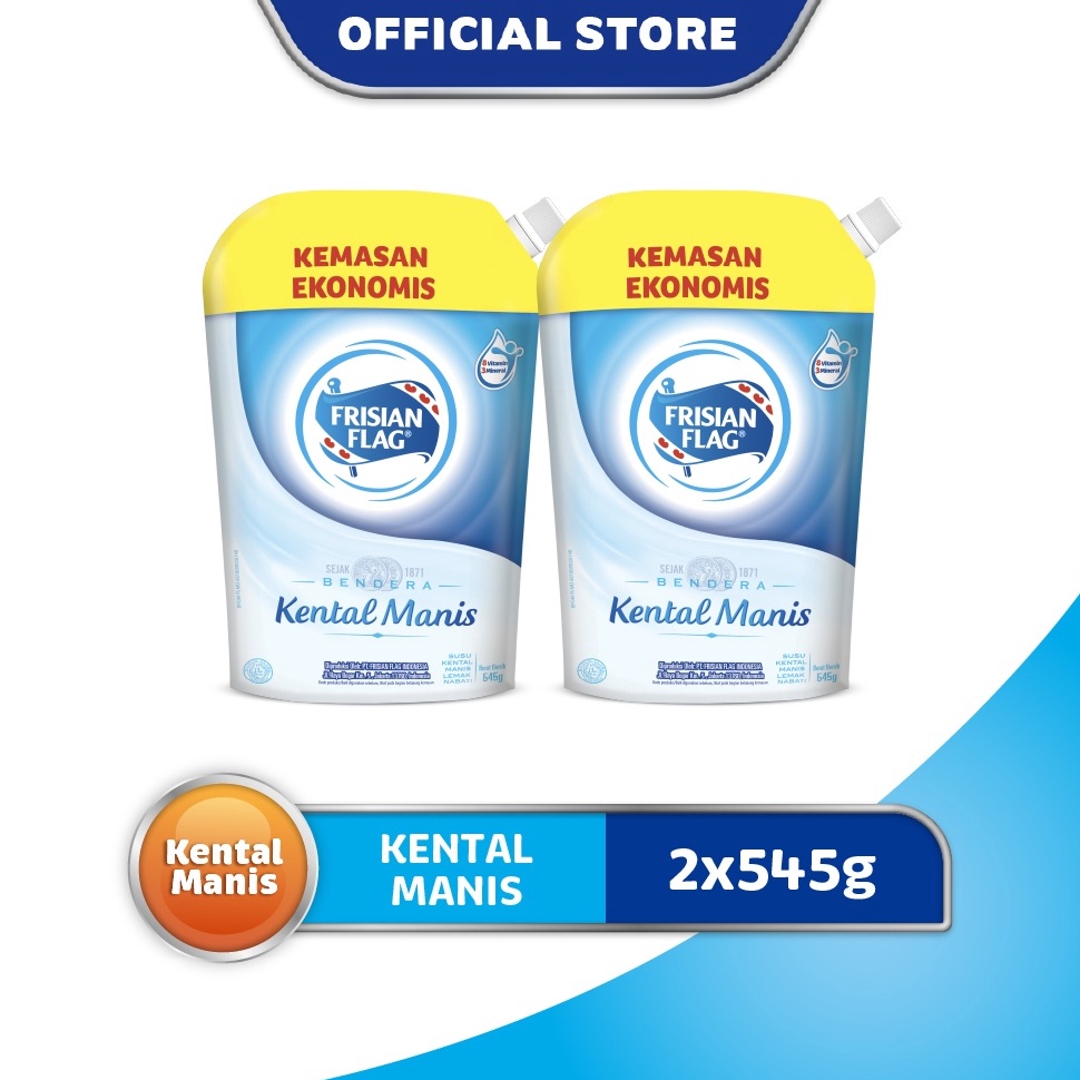 

[✪X39\] Frisian Flag Susu Bendera Kental Manis Pouch 545gr x 2 Pcs [208]