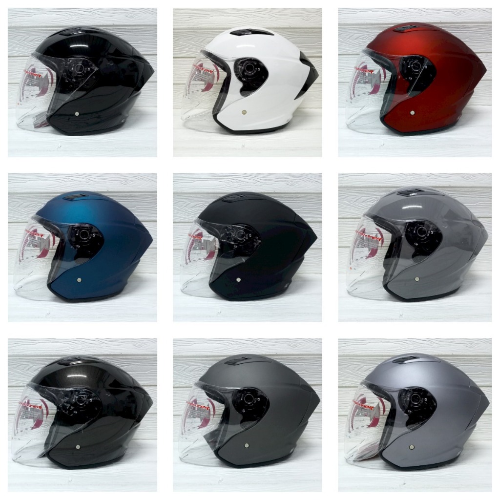 HELM NHK R1 ELITE SOLID GREY DOFF HALF FACE NHK ELITE