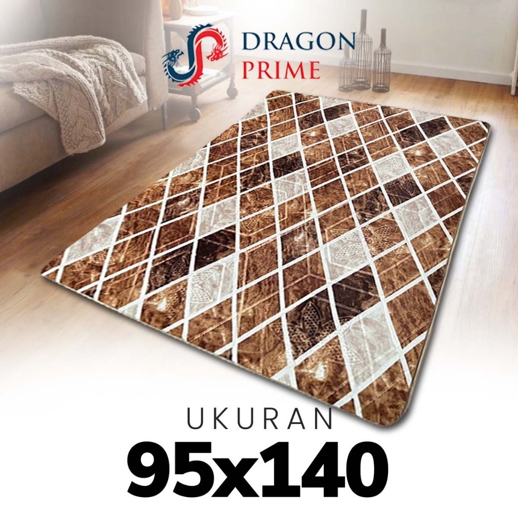 [CSG x Santele] Karpet 95X140 Malaysia Dragon Prime Tebal, Lembut, Halus, Estetik Termurah - Full Mo