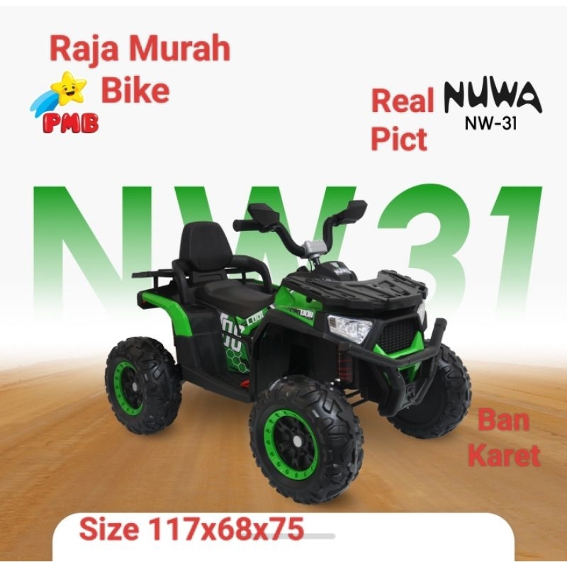 Motoran Aki ATV Nuwa NW-31 Mainan Anak Motor Aki ATV Mobilan Aki ATV PMB Nuwa Nw31