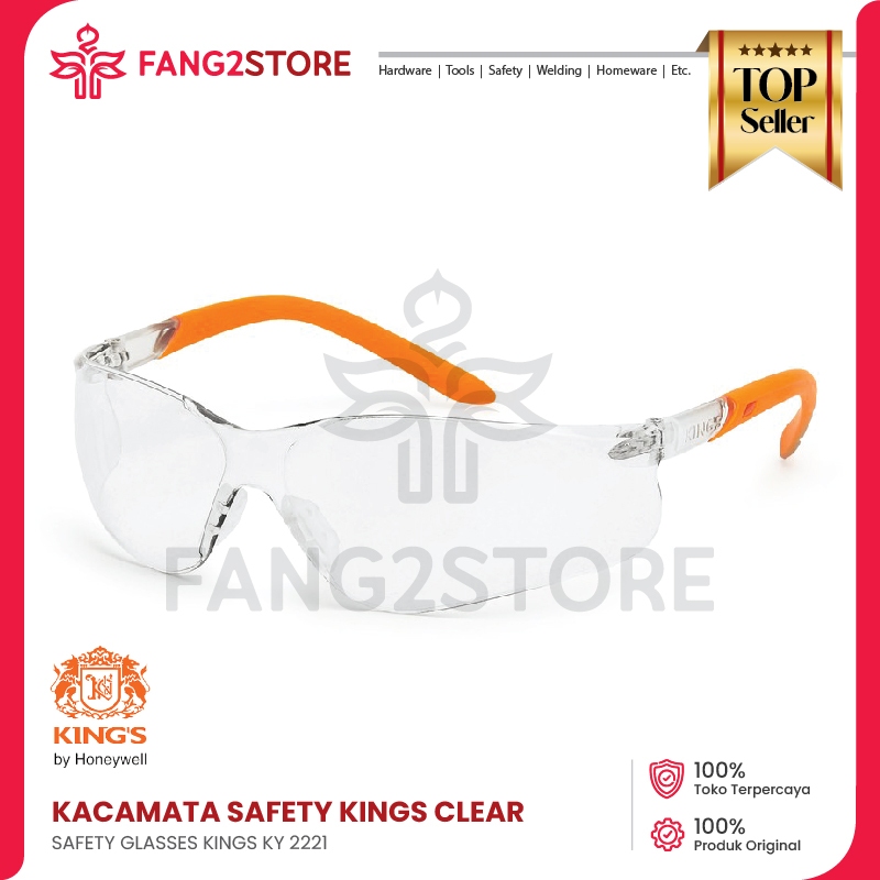 Kacamata Safety Kings Clear Bening Pelindung Anti Gores KY 2221