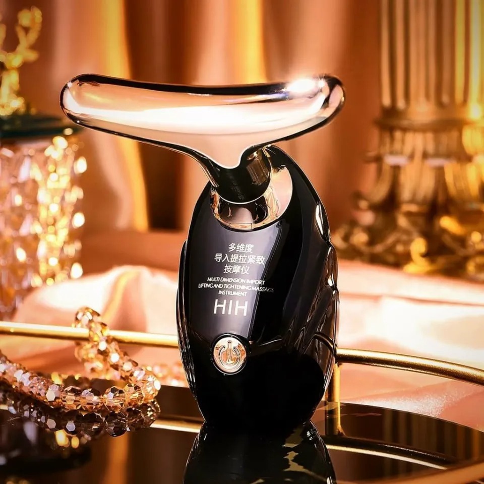 Pijat Wajah Korea Elektrik Alat Setrika Wajah Mengencangkan Kulit Penghilang Keriput