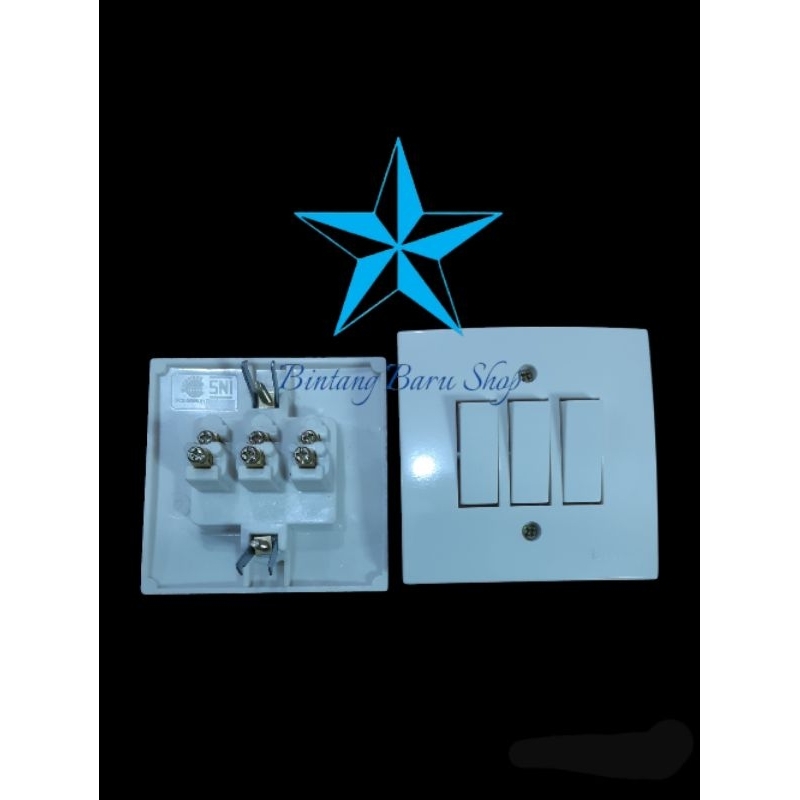 Broco - Saklar Petik Saklar Triple Broco 6613 / Saklar Broco