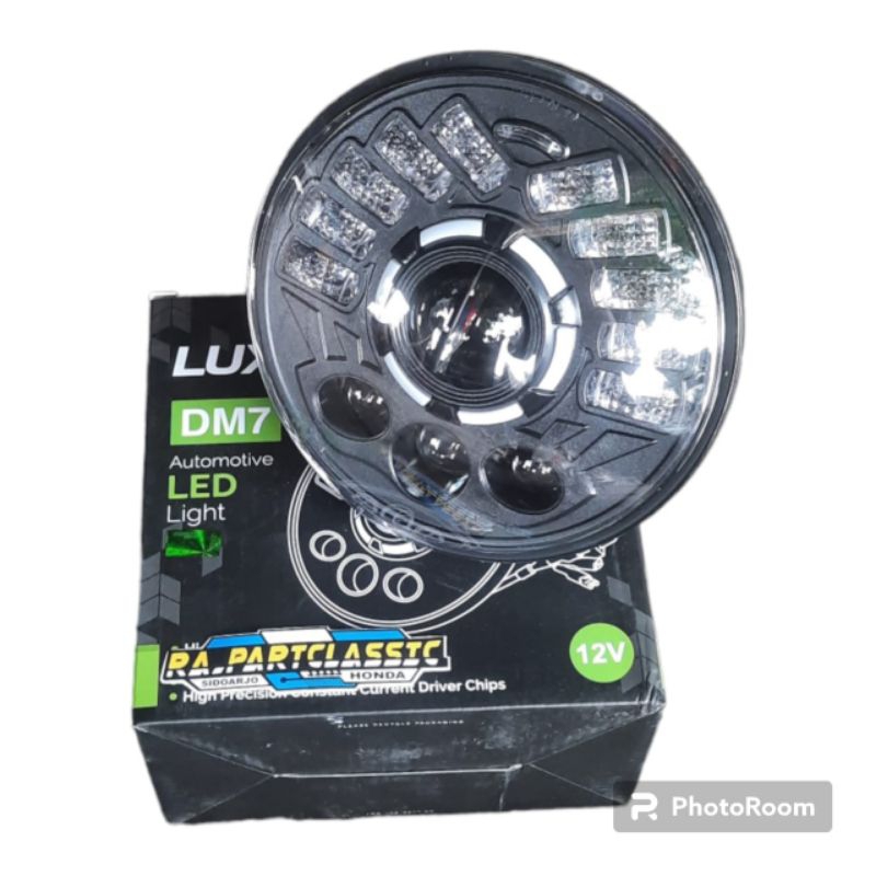 Lampu Daymaker Biled 7 inchi Luximos Original Super Terang Reflektor Daybil