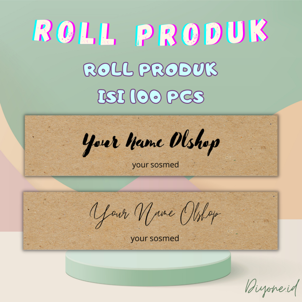 

(ISI 100 Roll) ROLLPRODUK/ROLL HIJAB/ROLL/PENGIKAT PRODUK/ROLL SOUVENIR PERNIKAHAN KERTAS KRAFT