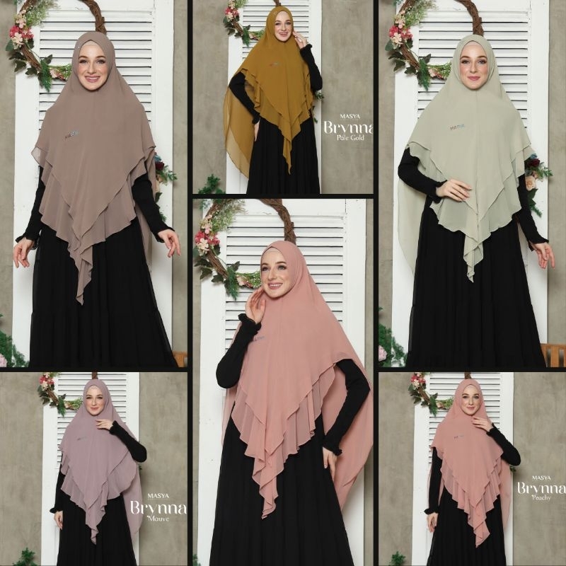 Jibab Hijab Khimar Kerudung Swarovski Syari Ceruty Ceruti Babydoll 2 Layer Soft Pet Instant Premium 