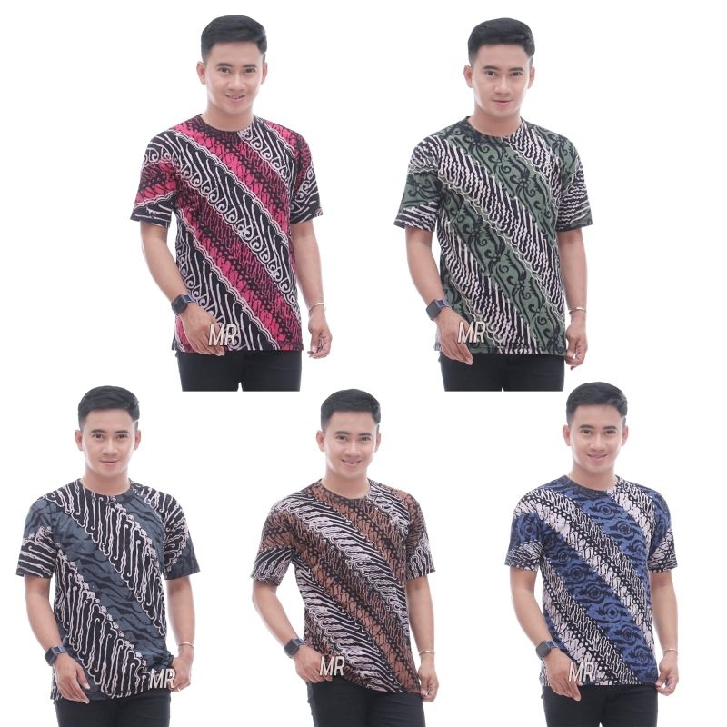 Kaos Batik Cap Lengan Pendek - Naira Batik