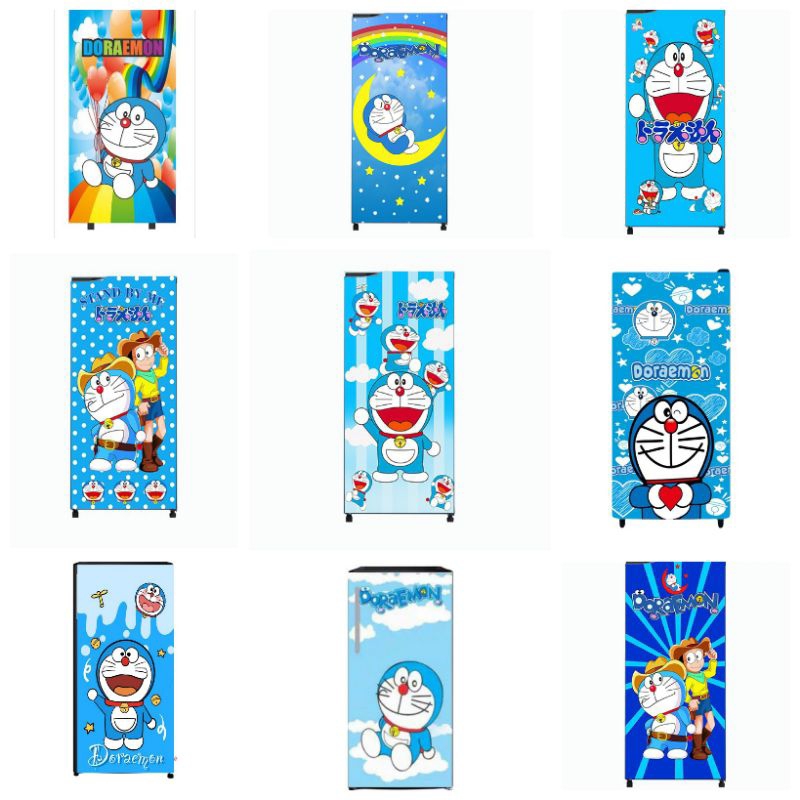 STIKER KULKAS 1 PINTU DORAEMON