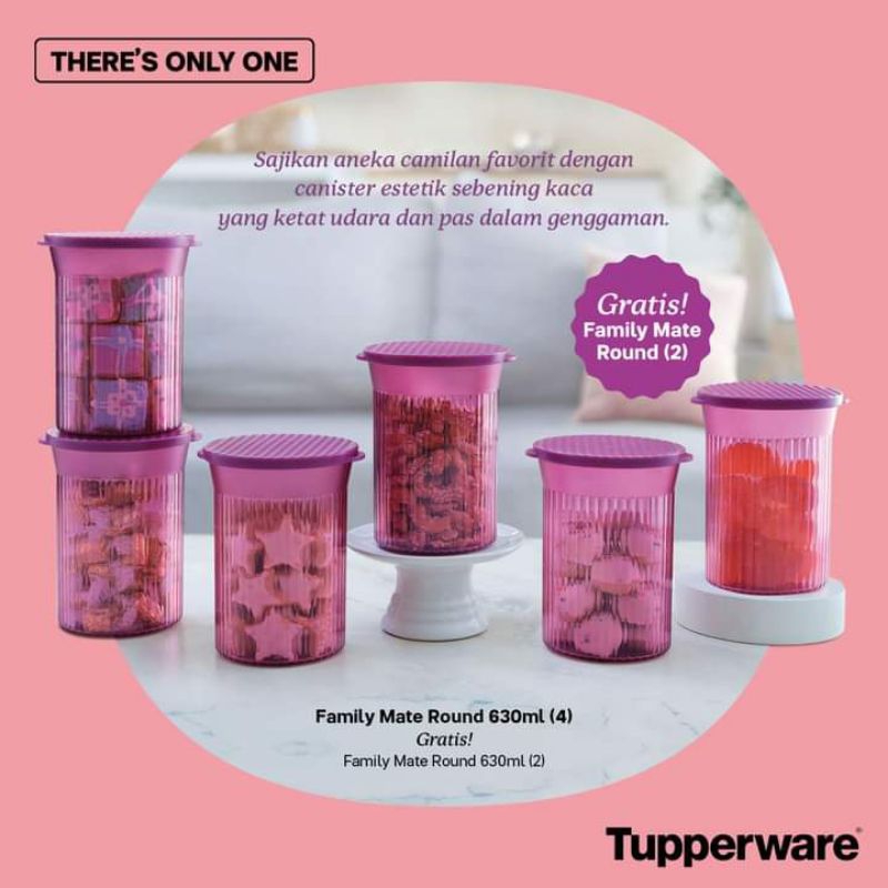 Family mate round tupperware