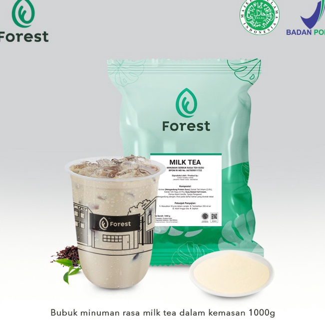 

Bayar Di Tempat Bubuk Minuman MILK TEA Powder - FOREST Bubble Drink