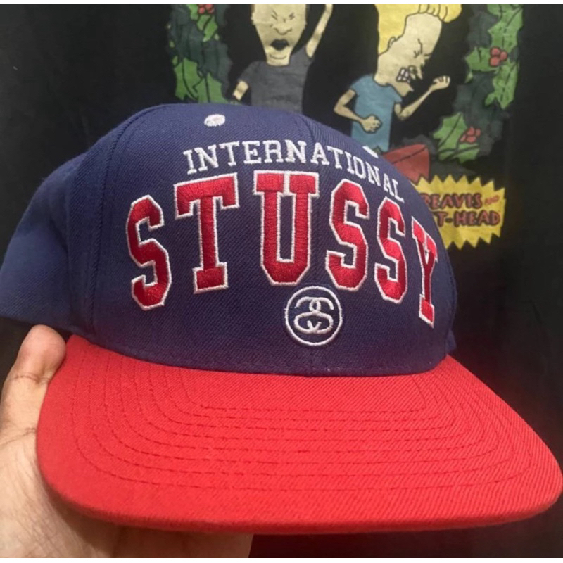 stussy two tone caps topi stussy international