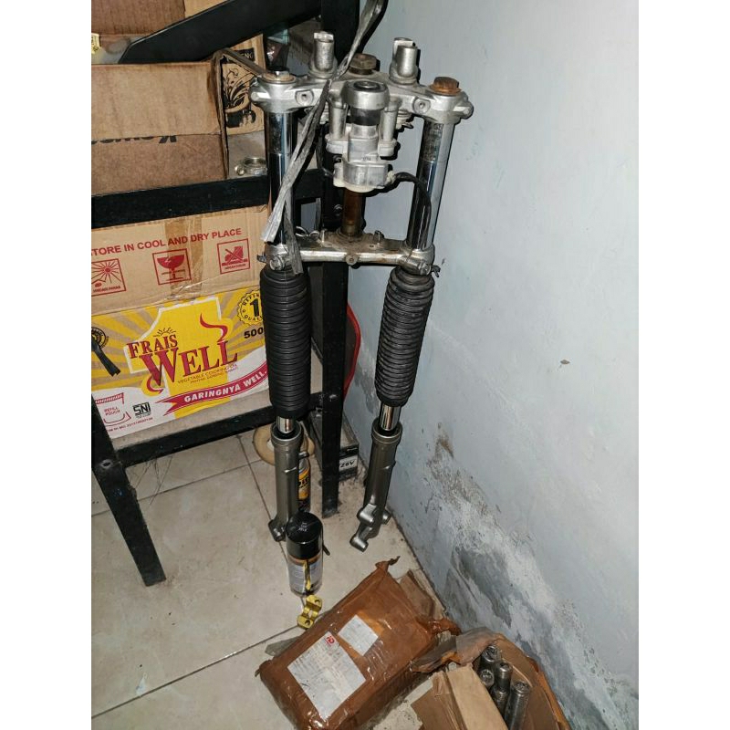 Sok Depan klx  Shock Tele Klx Sim 4 ori asli copotan normal