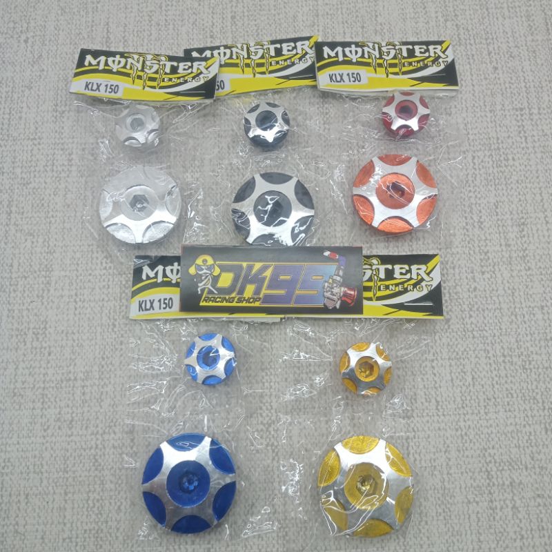 Tutup coin magnit kalter Kawasaki KLX alumunium warna lengkap