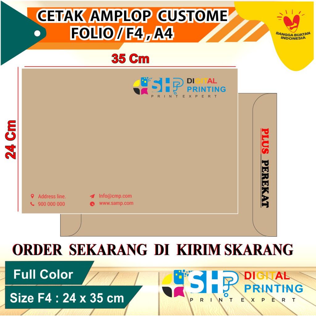 

Cetak Amplop Coklat A4 F4 Custom Free Desain