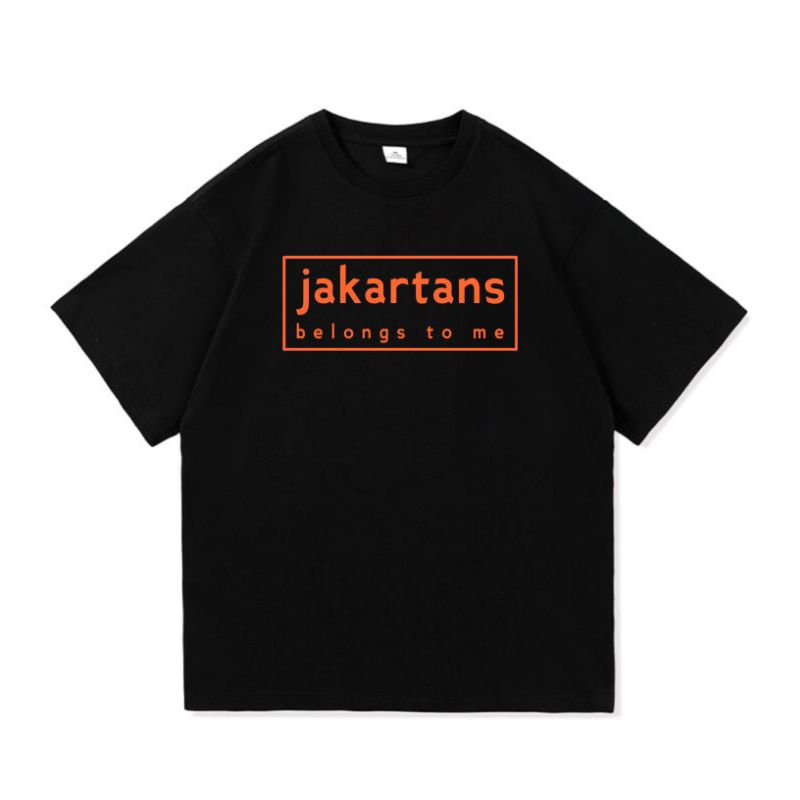 T-shirt Jakarta Belongs To Me Oren Cotton Combad Hitam