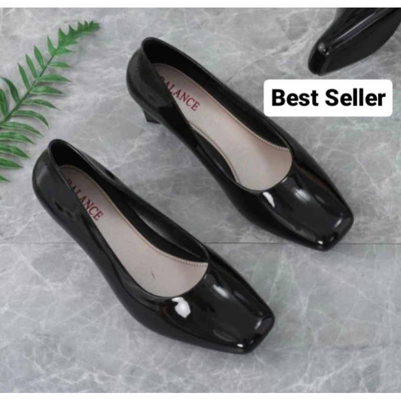Sepatu hak Wanita Terbaru/Pantofel Hak Tahu Jelly balance Import Sepatu Kerja Korea Kekinian