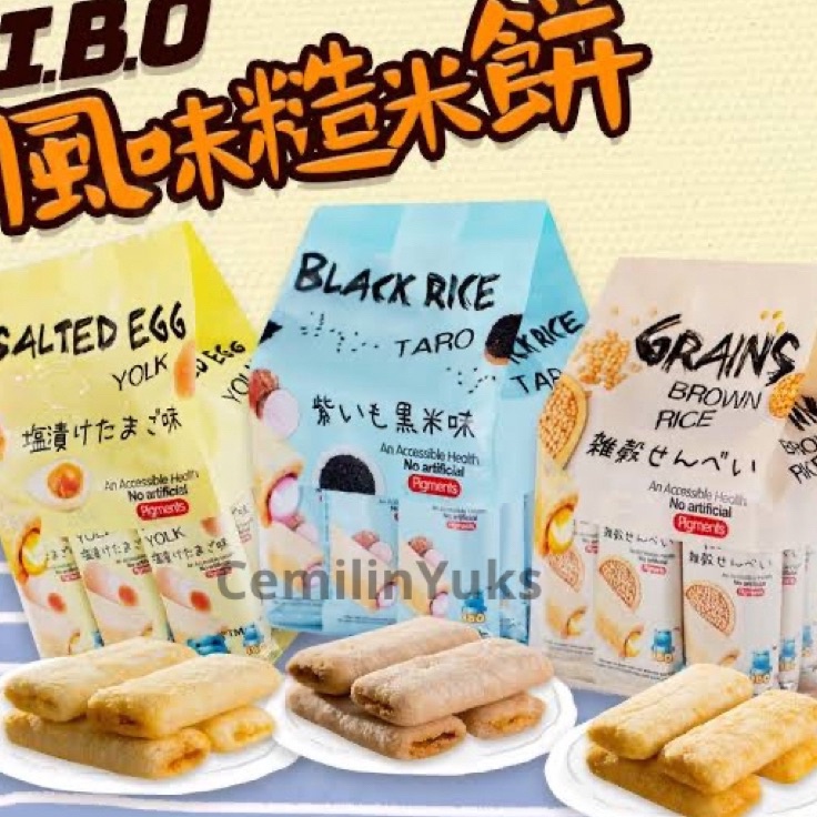 

Baru I.B.O Grain Brown Rice Cake 150g Snack Beras hitam Rice Cracked Snack