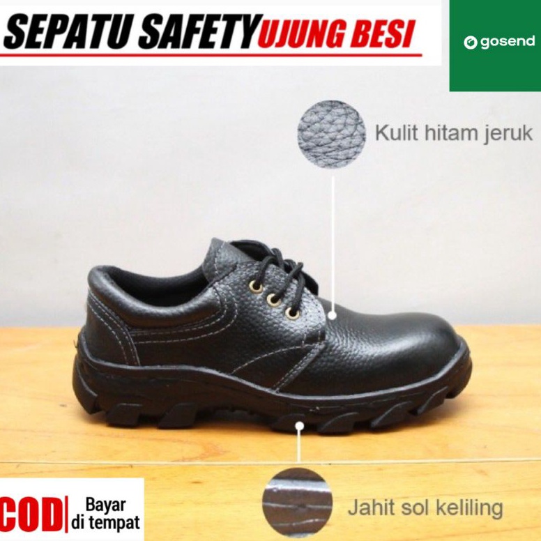 Kode LHM897 Sepatu Safety boots King Ujung Besi Sepatu Septi Anti Slip Sepatu Kerja Lapangan