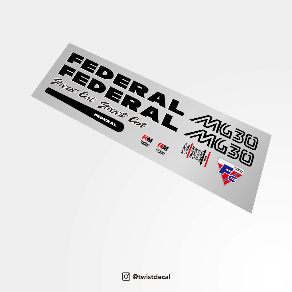 DECAL / STIKER FEDERAL STREET CAT