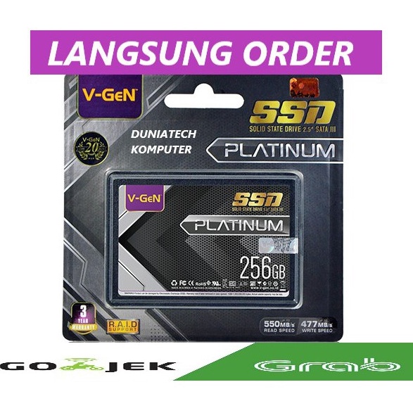 Terkini SSD 256GB V-GeN SATA 3 | SSD Laptop Komputer VGeN 256 GB SATA III