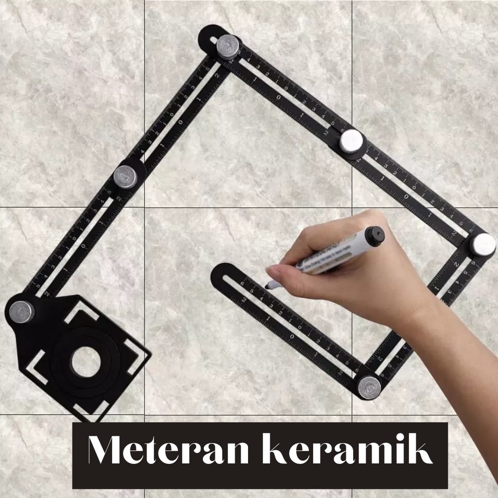 

Promo Penggaris Lipat 6 Sudut Siku Pola Multifungsi Template Alat Ukur Tukang Keramik Serbaguna Lubang