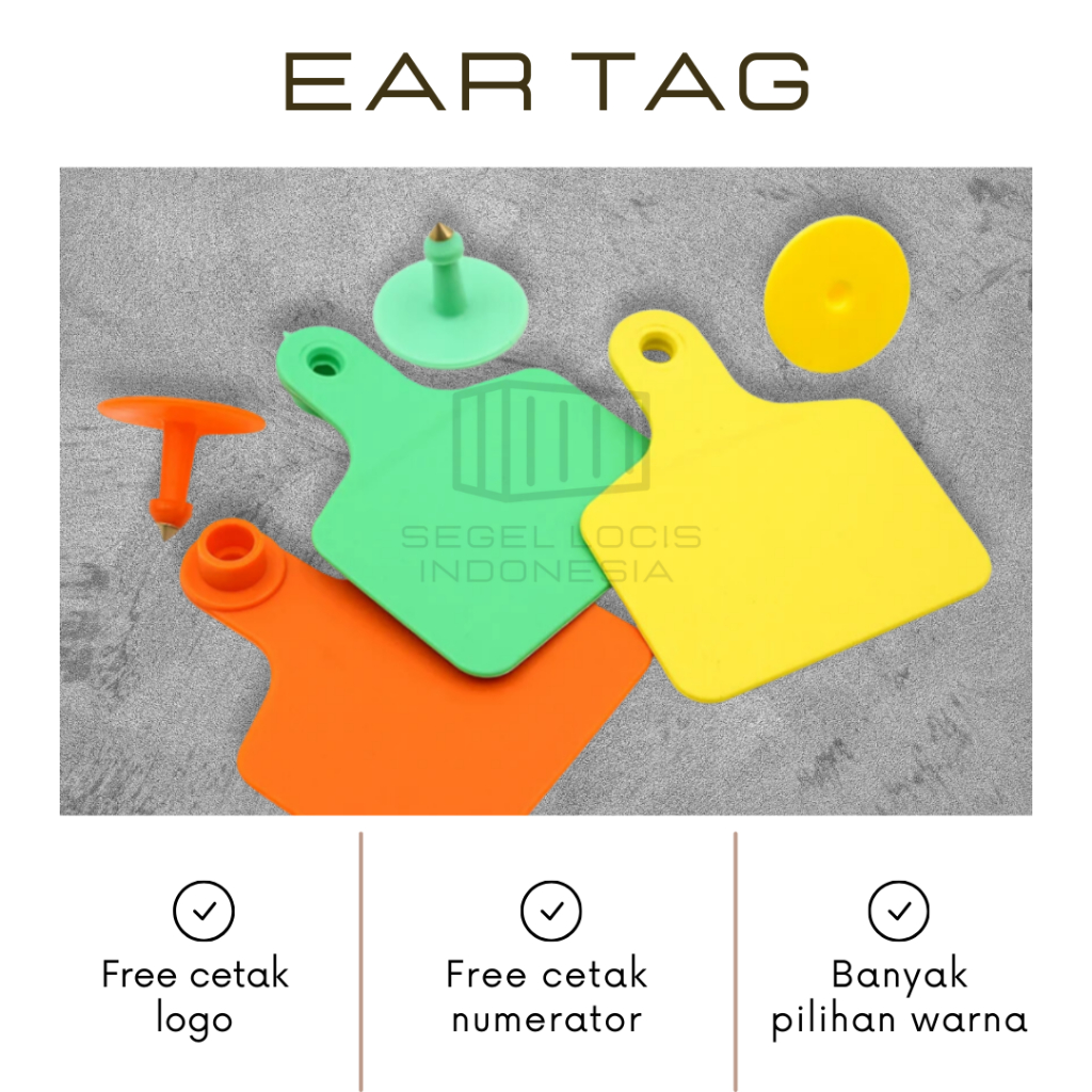 Ear Tag Sapi Kambing Ternak Set Penanda Nomor Hewan Ternak Kalung Ternak Penanda Hewan Kurban