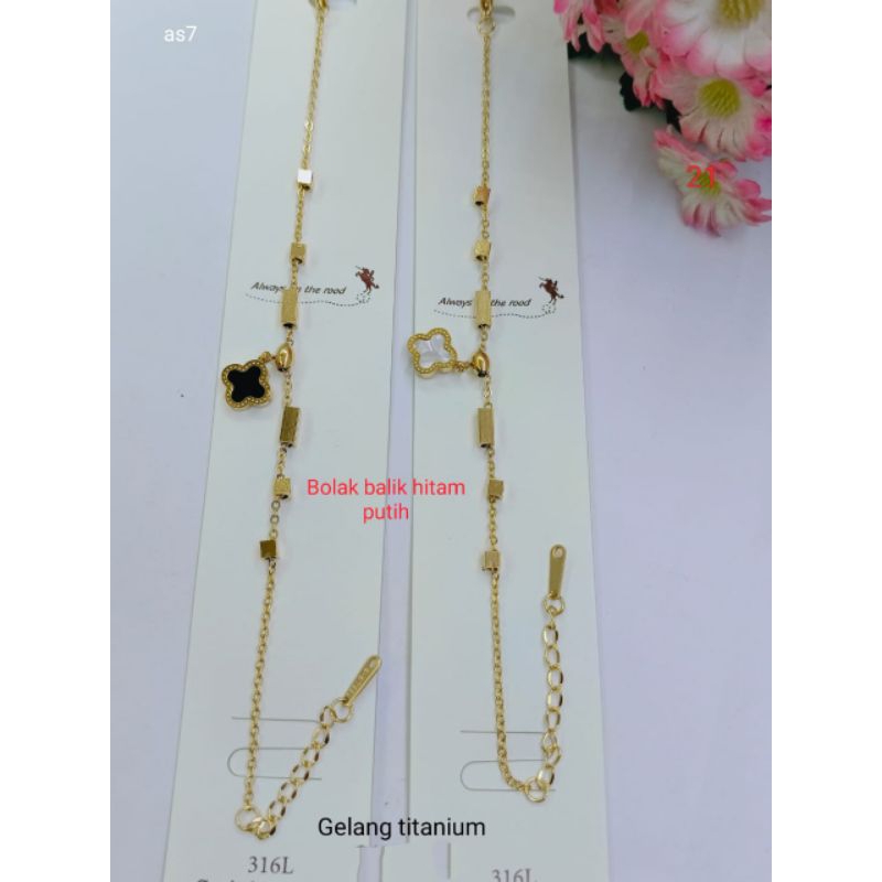 ￼￼[Bayar di Tempat] Gelang titanium stainlees stell cewe model rantai anti karat tidak luntur , Coup