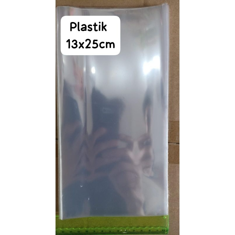 

plastik bening aksesoris ukuran 13x25cm