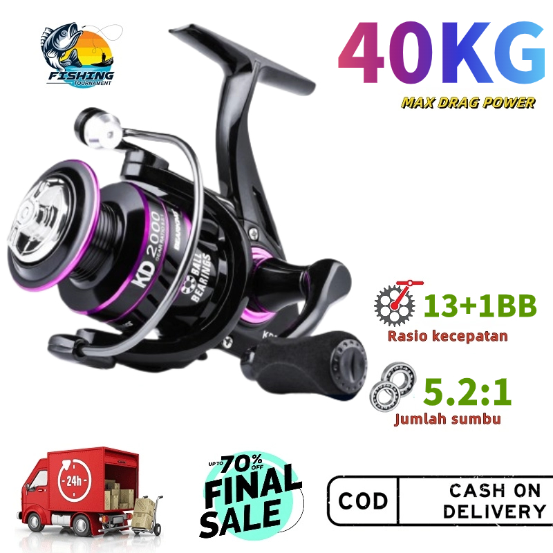 Spinning Reel Fishing Reel Drag Reel Deukio Fishing Reel 1000-7000Max Drag 40kg Accessories Saltwate