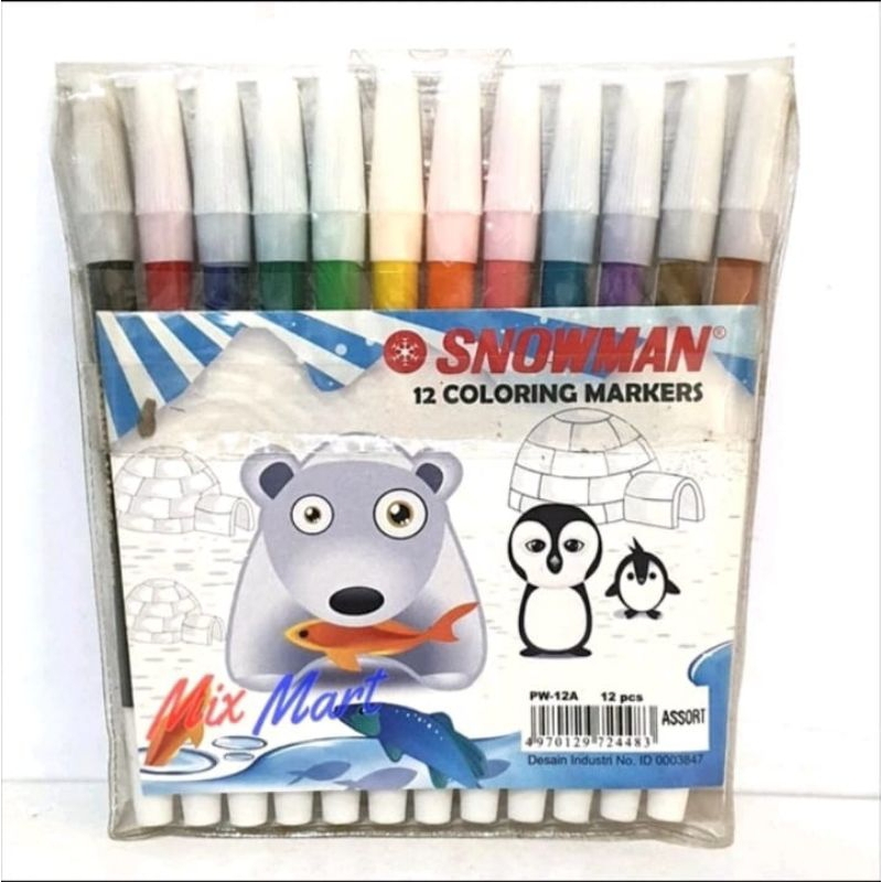 

Spidol Snowman 12 Warna