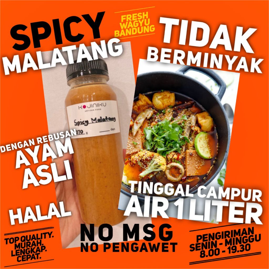 

KOJINIKU SPICY MALATANG KUAH STEAMBOAT Kaldu Ayam Asli Suki Premium Halal