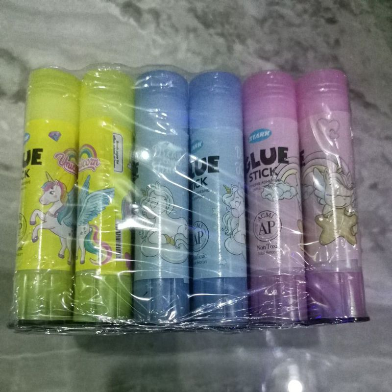 

Lem glue stick warna warni non toxic