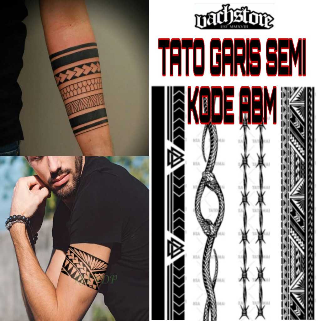Semi Permanen Tato Garis / Tato Dybala / Temporary Tattoo/ Kode Abm