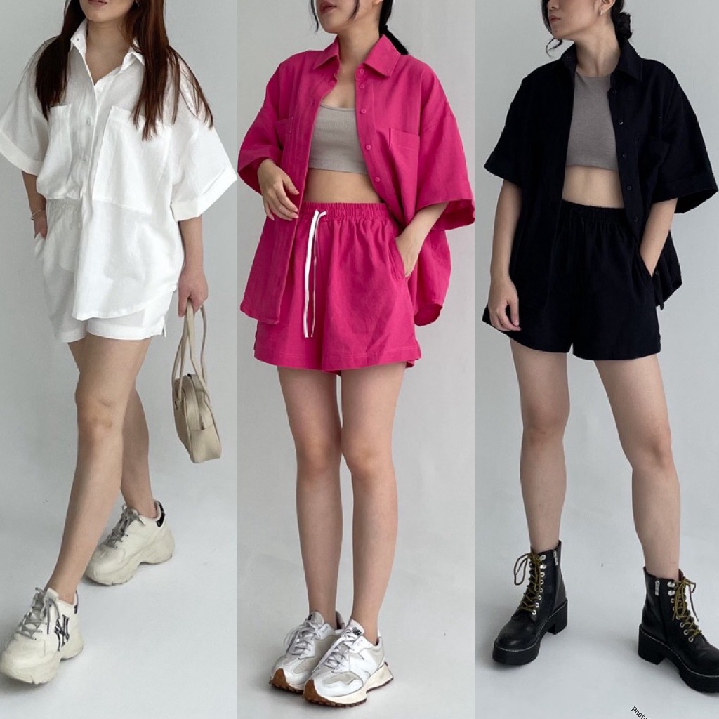 Marrie Linen Set - Vey Linen Set - Set Casual Wanita - Set Linen Premium Setelan Baju dan Celana Pen