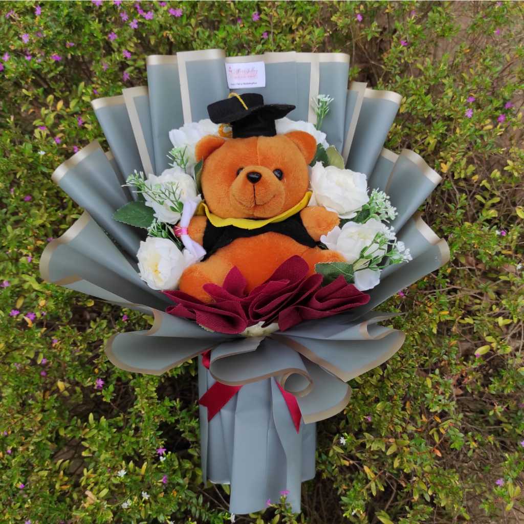 BUKET BONEKA WISUDA / BUKET WISUDA / BUCKET BUNGA PALSU