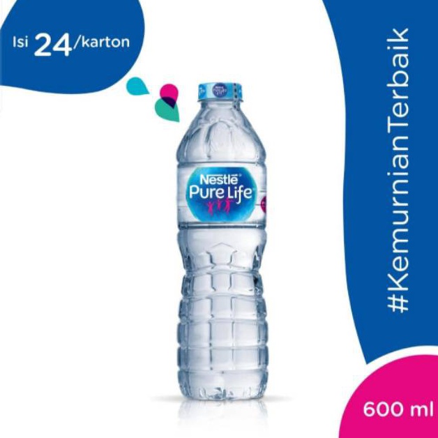 

[☺R37$] NESTLE PURE LIFE 600 ML PER DUS ISI 24 /NESTLE AIR MINERAL ASLI Ayo Beli
