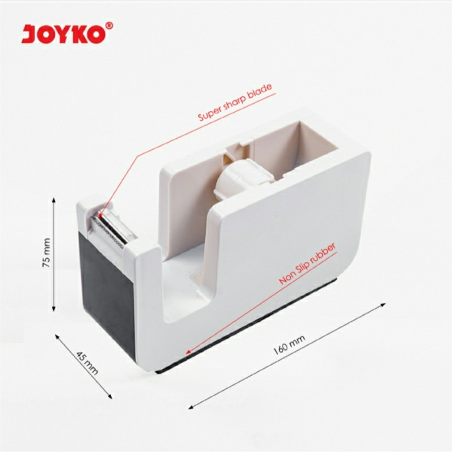 

Tape Dispenser Joyko TD 101 1 Inch / Alat Potong Isolasi TD-101 / Cutter Pemotong Selotip 1/2 Inch