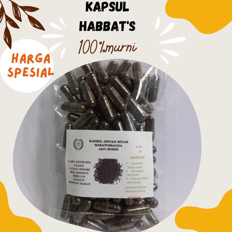 

Big S4le JINTAN HITAM KAPSUL/HABBATUSSAUDA ISI 100 KEMASAN STANDING POUCH [232]