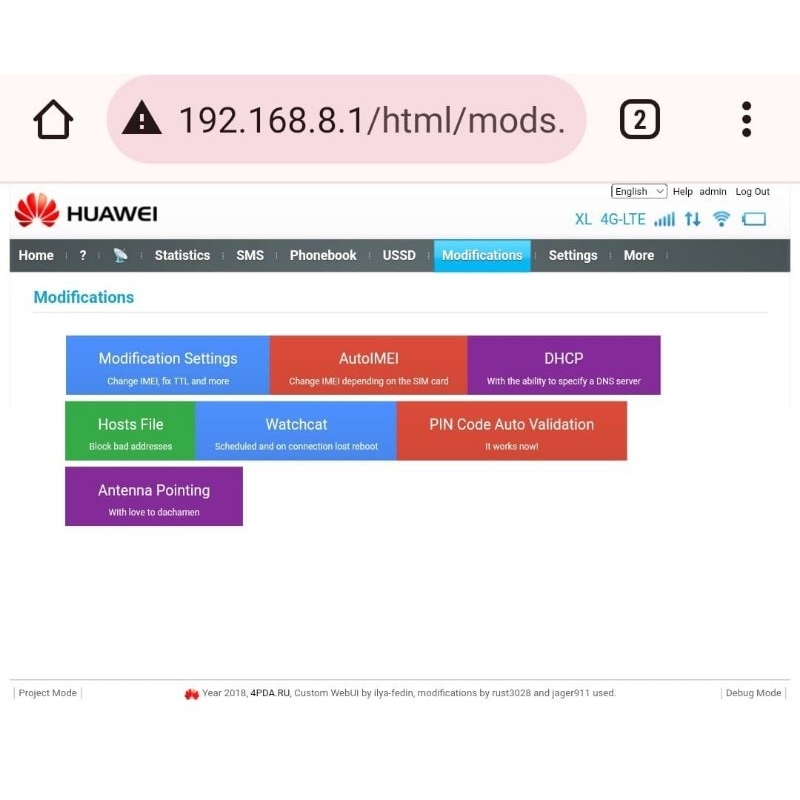 Huawei E5578s B1,B3,B7,B40, Bypass