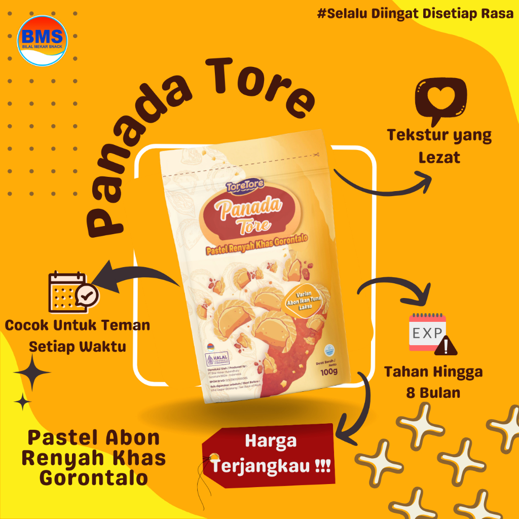 Cemilan Panada Tore (Pastel Mini) 100gr Khas Gorontalo-Bilal Mekar Snack