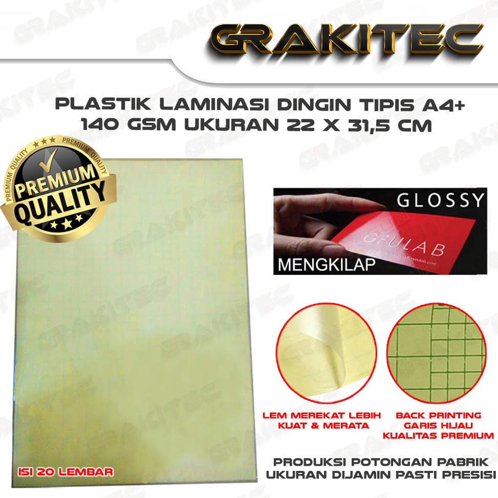 

D!skon Pr0mo PLASTIK LAMINATING DINGIN A4+ 20 LEMBAR GLOSSY & DOFF [182]