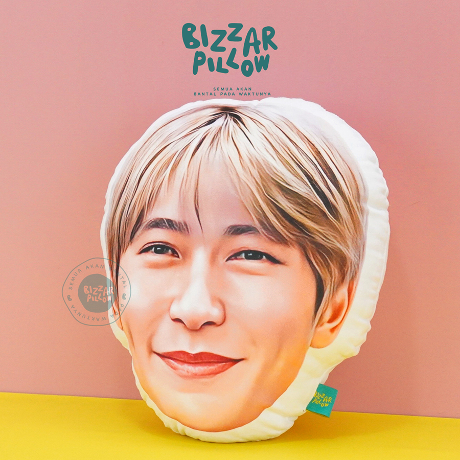 Bizzarpillow Bantal Foto Bentuk Kepala Custom Animasi Free Edit Size M  BZ349