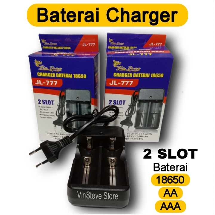 Charger Baterai 2 Slot 18650/AA/AAA JL-777