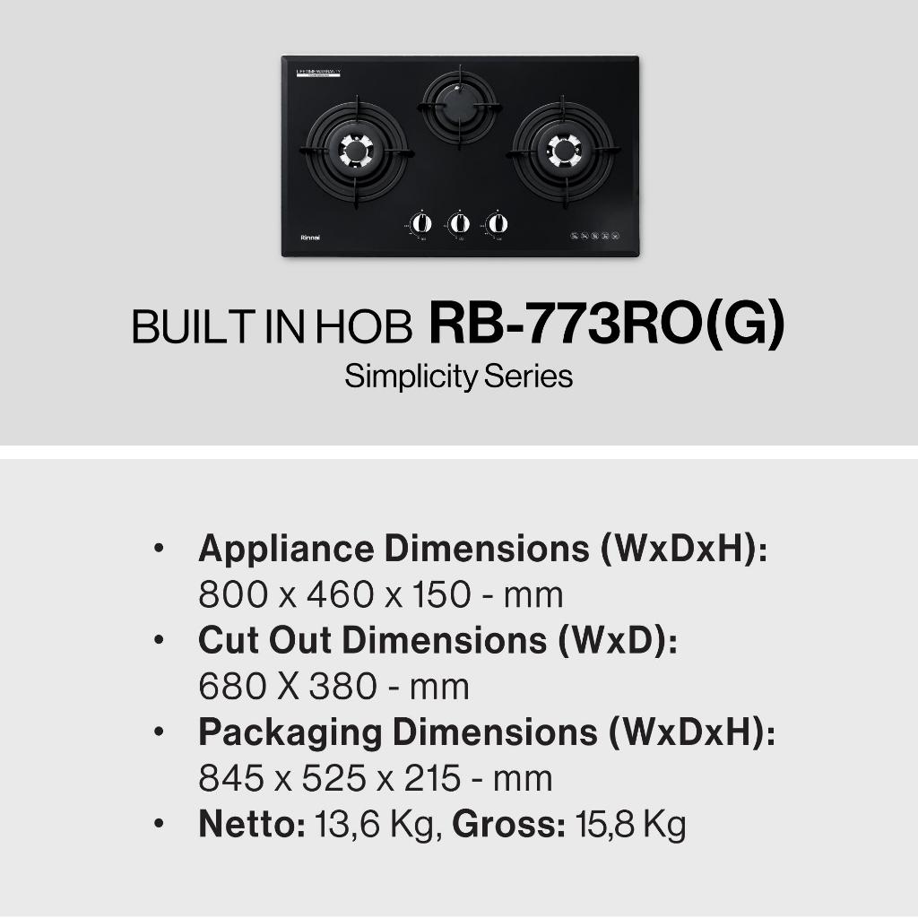 KOMPOR TANAM RINNAI 3 TUNGKU RB-773RO(G)