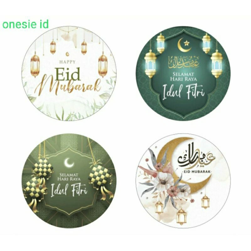 

(100 pcs) stiker lebaran idul fitri / sticker happy eid mubarak / stiker selamat hari raya idul fitri untuk mini toples