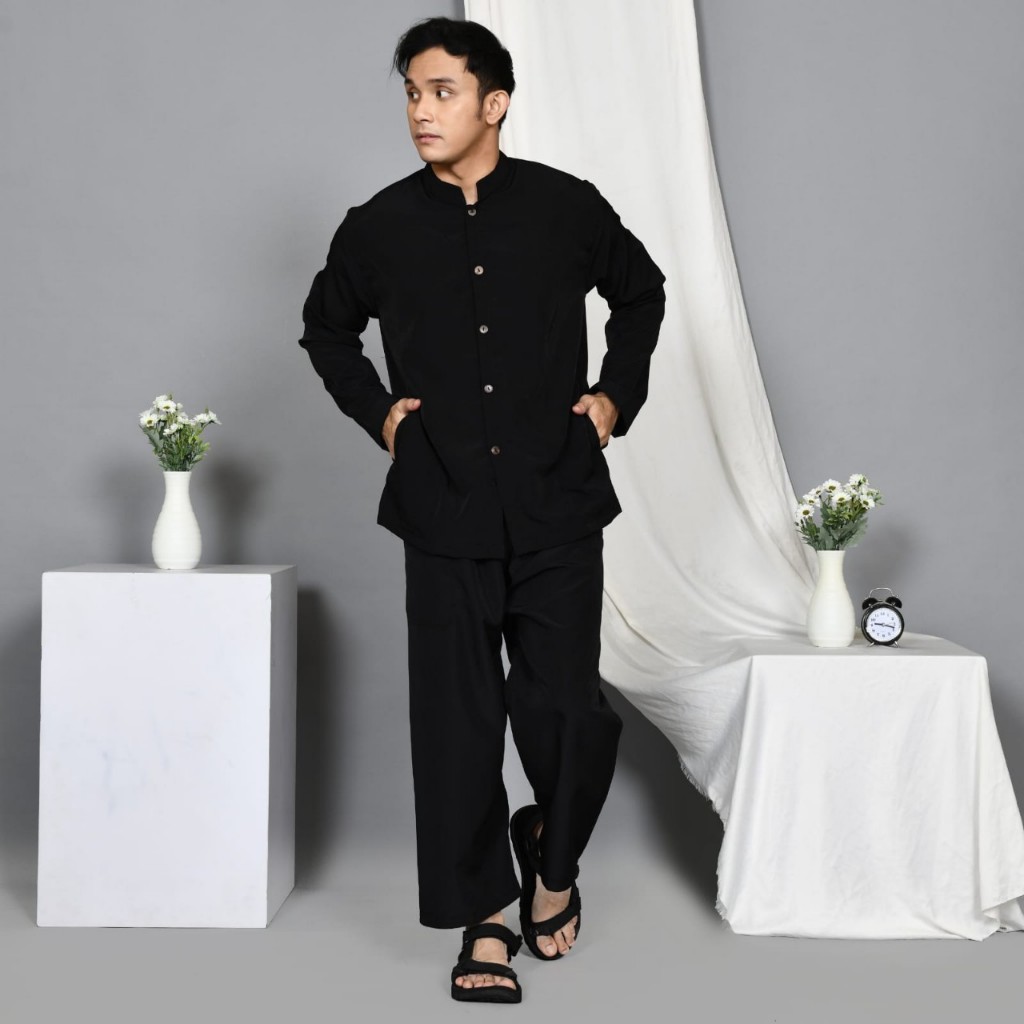 BAY&.CO setelan pangsi dewasa + iket - setelan baju pangsi sunda dewasa lengkap dengan iket kepala -