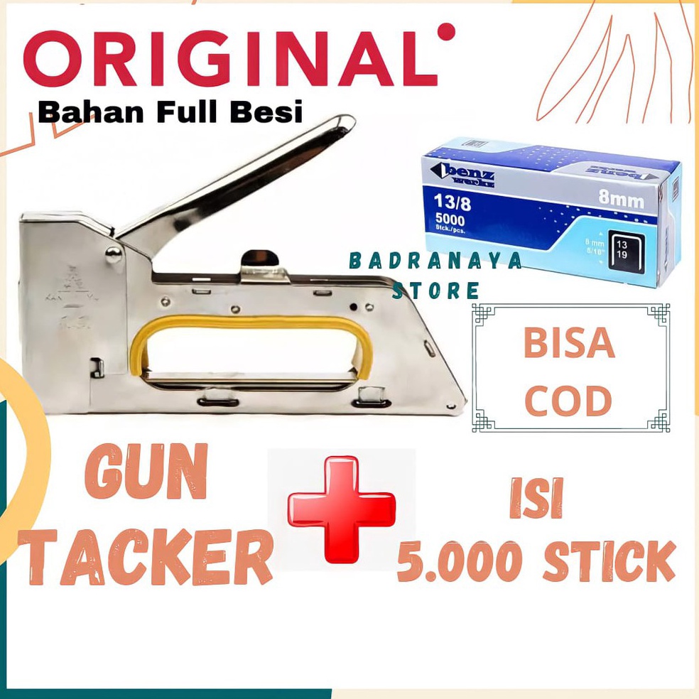 

[®Y37@] Stapler Tembak Dan Isinya yang cocok Guntacker dan isi guntacker yang cocok Steples + ISI Guntacker [100]