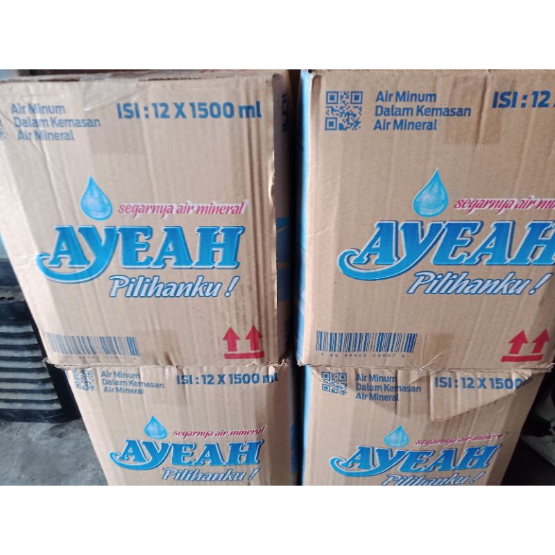 

AYEAH Air Mineral Dalam Kemasan 1 Karton 12 Pcs x 1.5 Liter