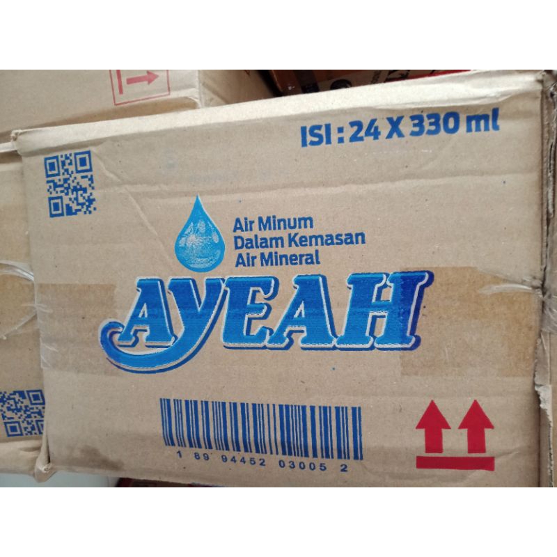 

AYEAH Air Mineral Dalam Kemasan 1 Karton 24 Pcs x 330ml